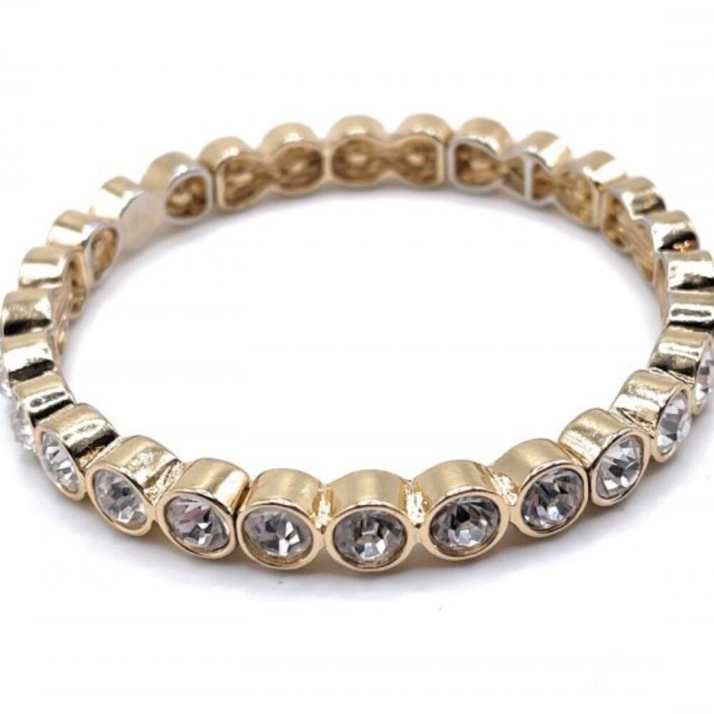 Coco Gold Crystal Stretch Premier Designs Bracelet 0506